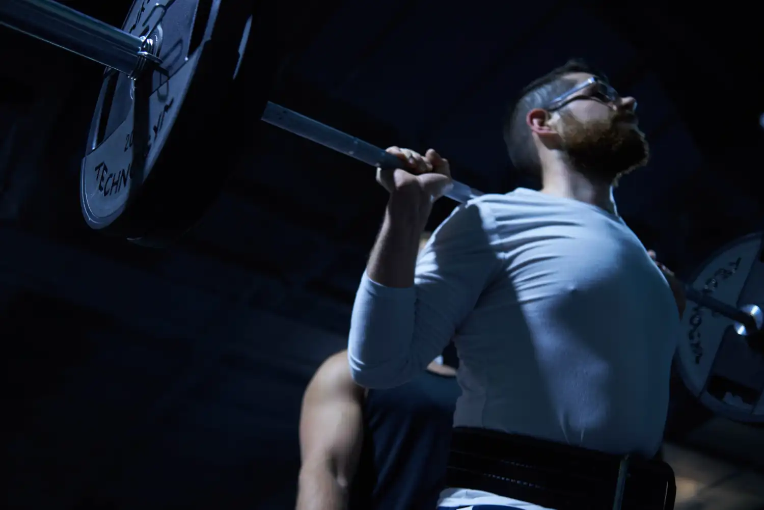 Man performing a squat